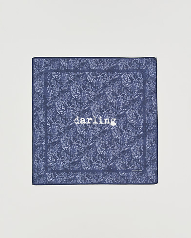 Massimo Alba Printed Cotton Voile Hankerchief Midnight Blue – Blue