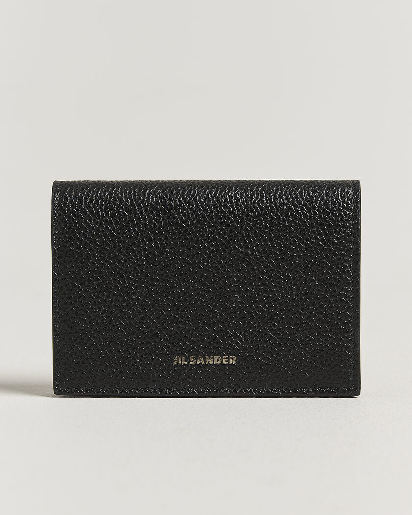 Jil Sander Grain Leather Card Holder Black – Black