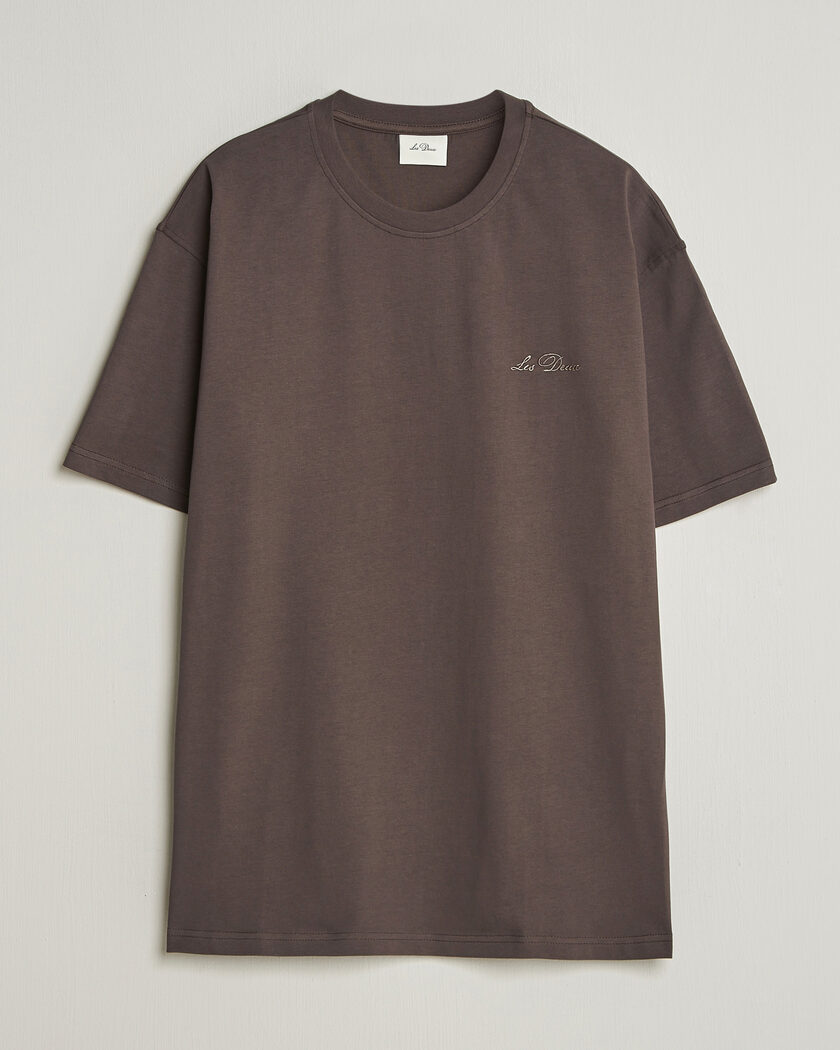LES DEUX Crew T-Shirt Coffee Brown – Brown
