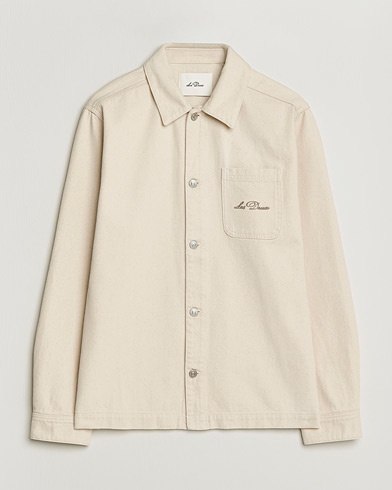 LES DEUX Layton Faience Twill Overshirt Ivory – White