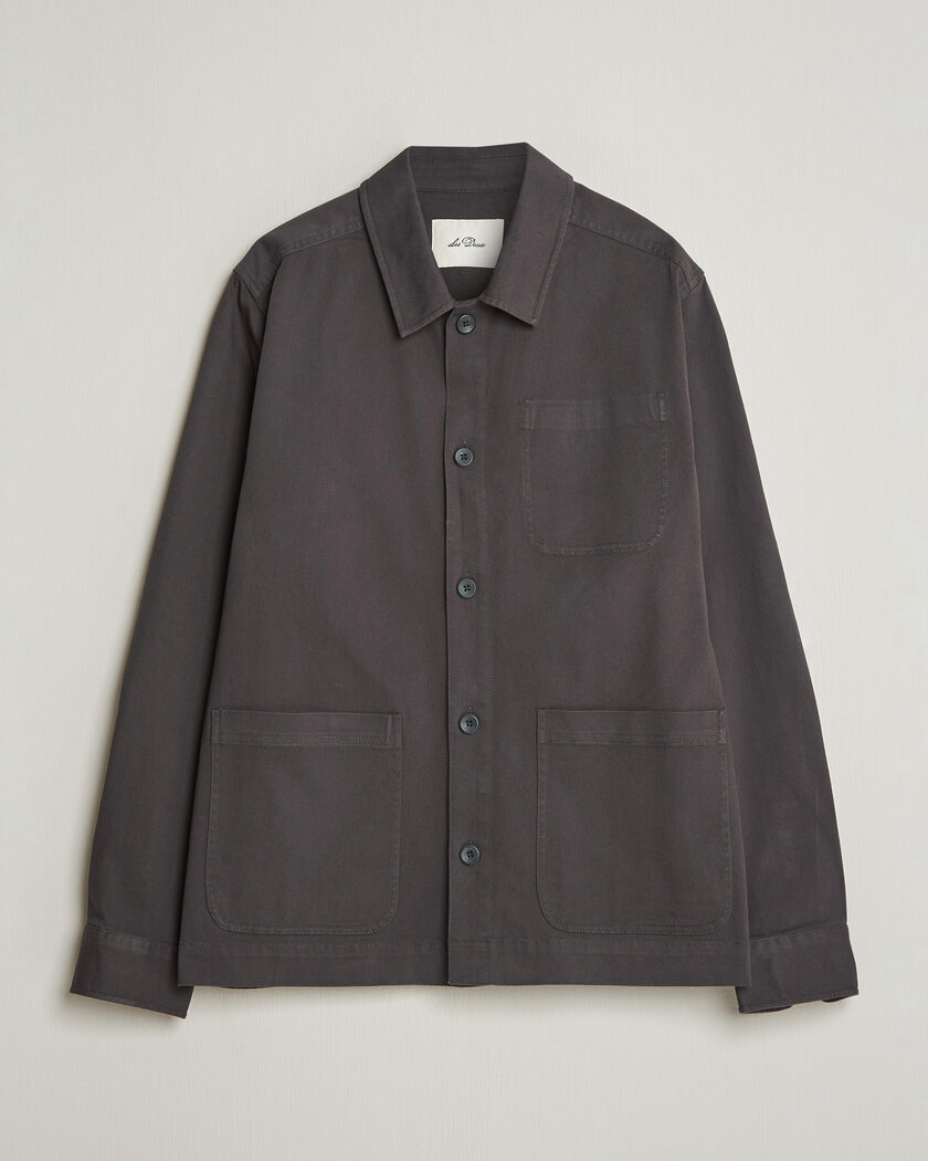 Thom Browne Long Sleeve Hooded Overshirt Black at CareOfCarl.com