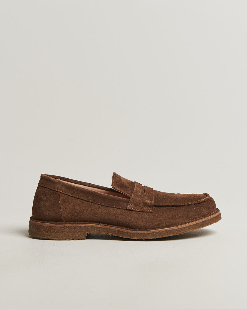 Astorflex Mokaflex Loafers Dark Khaki Suede – Brown