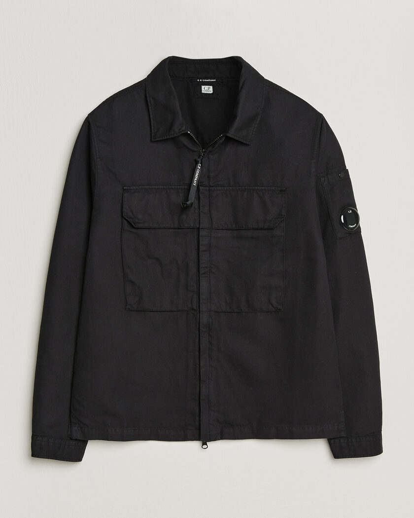 NN07 Olav Linen Overshirt Black at CareOfCarl.com
