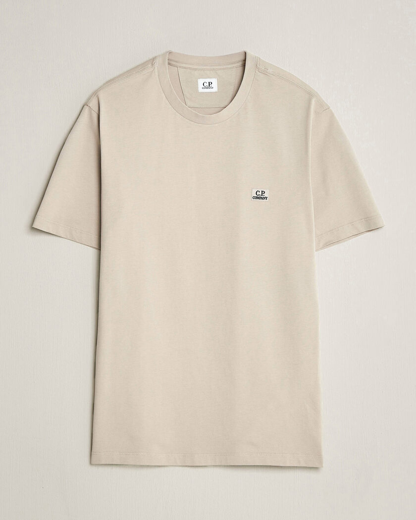 C.P. Company Short Sleeve Small Logo T-Shirt Light Grey – Beige