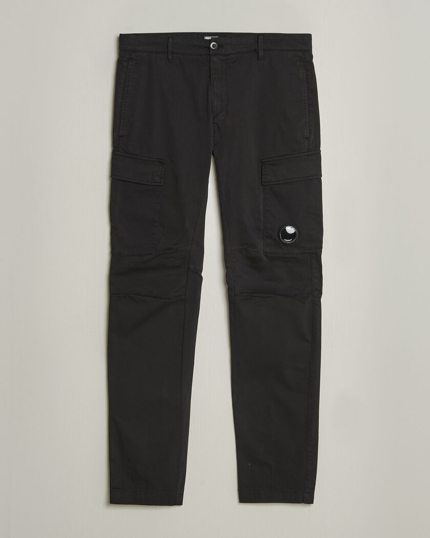C.P. Company Satin Stretch Cargo Pants Black – Black