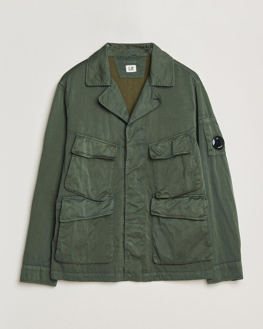 C.P. Company Raso Cinque Cotton Nylon Jungle Jacket Dark Green – Green