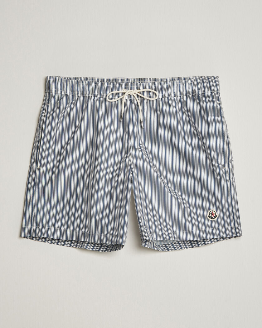Moncler Nylon Swim Shorts Blue Stripe – Blue
