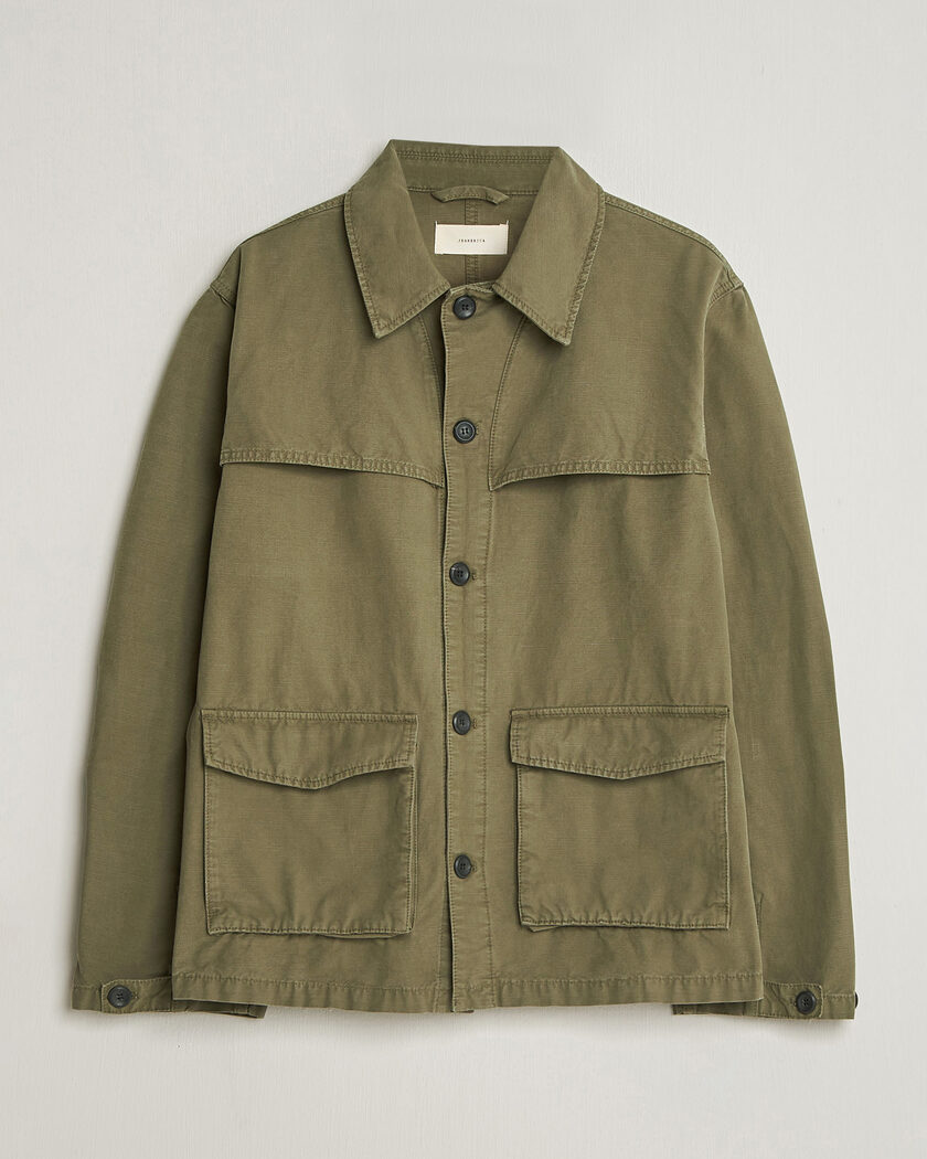 Altea Linen Chore Jacket Military at CareOfCarl.com
