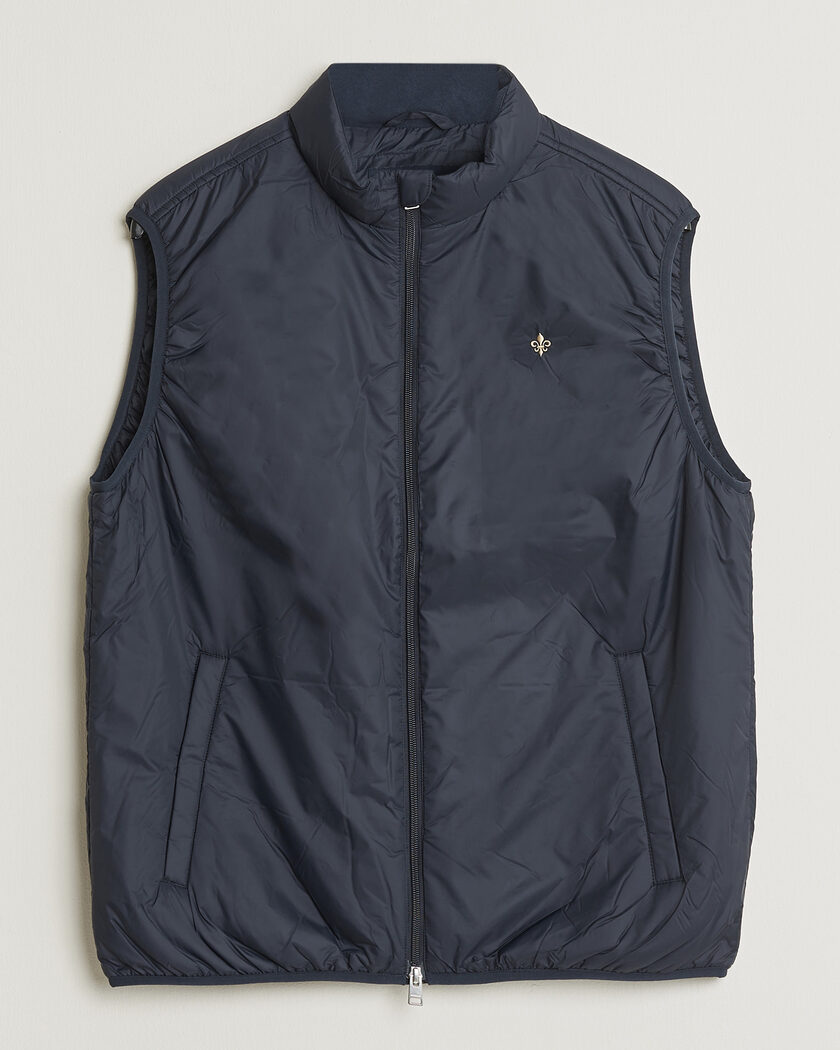 TAION Military Crew Neck Down Vest Navy at CareOfCarl.com