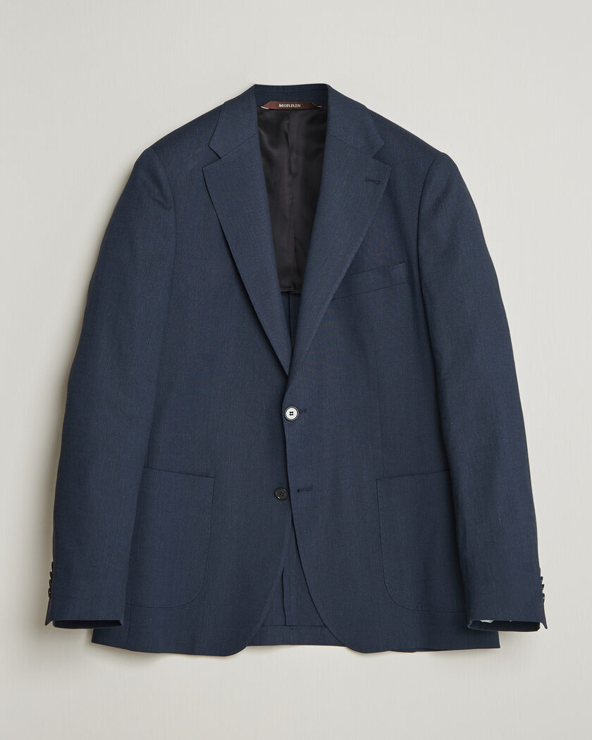 Boglioli K Jacket Linen Blazer Navy at CareOfCarl.com