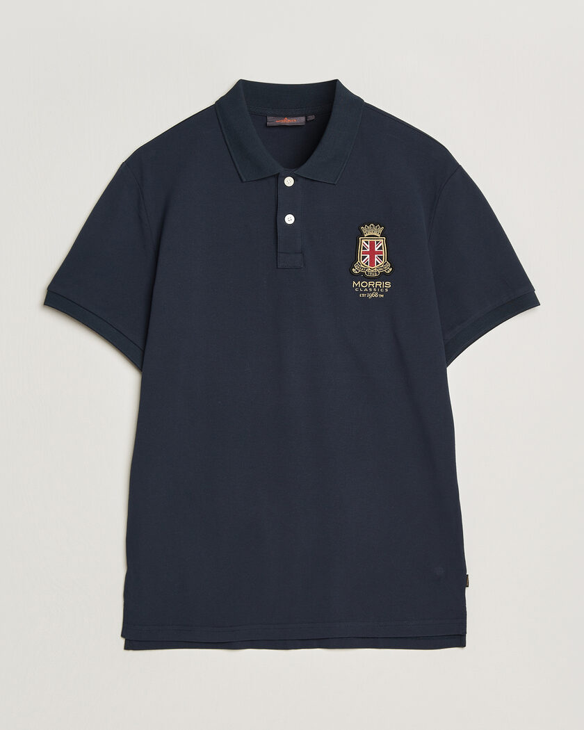 Morris Barton Pique Navy – Blue