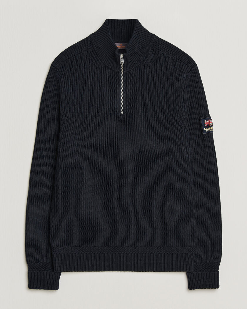 Brunello Cucinelli 2 Ply Cashmere Half Zip Navy at CareOfCarl.com