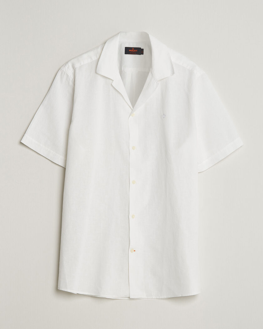 Morris Resort Short Sleeve Linen Shirt White – White