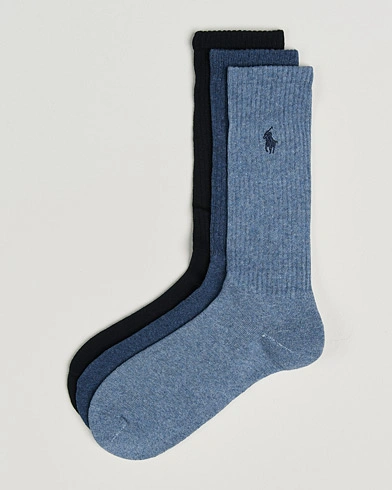 Polo Ralph Lauren 3-Pack Crew Sock Denim – Blue