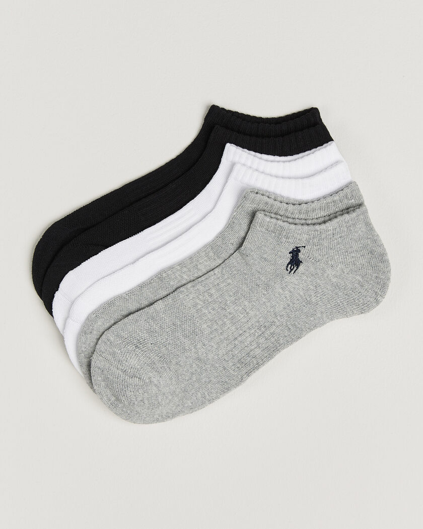 Polo Ralph Lauren 6-Pack Sneaker Sock Grey – Multi-colour
