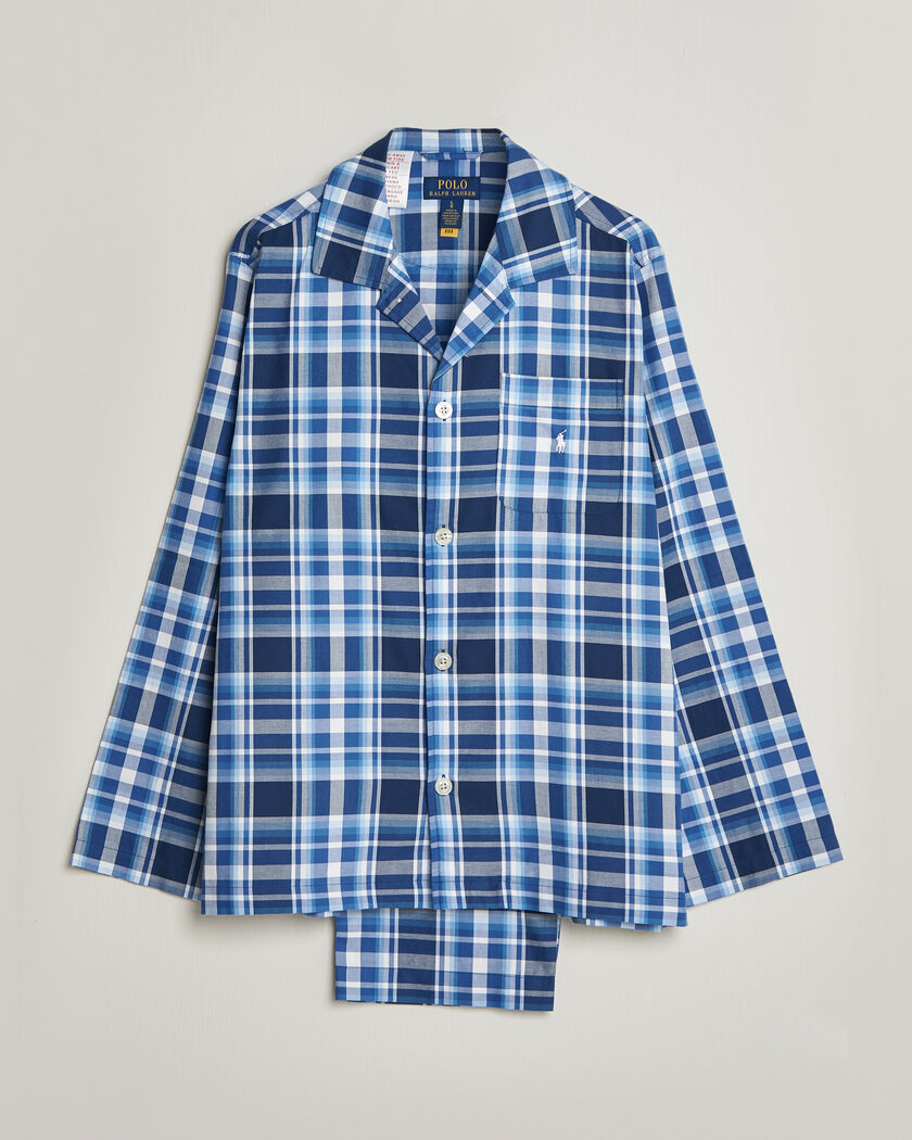 Polo Ralph Lauren Cotton Checked Pyjama Set Blue Multi - Size: S / Mens clothing