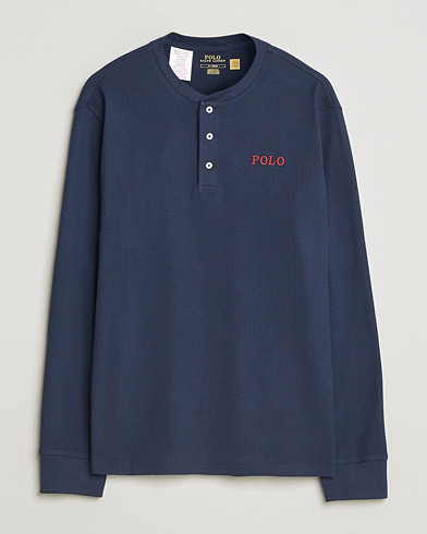 Polo Ralph Lauren Waffle Henley Loungewear Cruise Navy – Blue