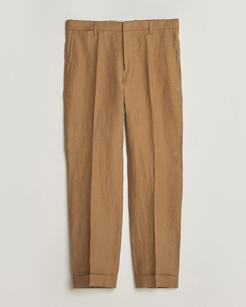 Polo Ralph Lauren Linen Pleated Trousers Coastal Beige at
