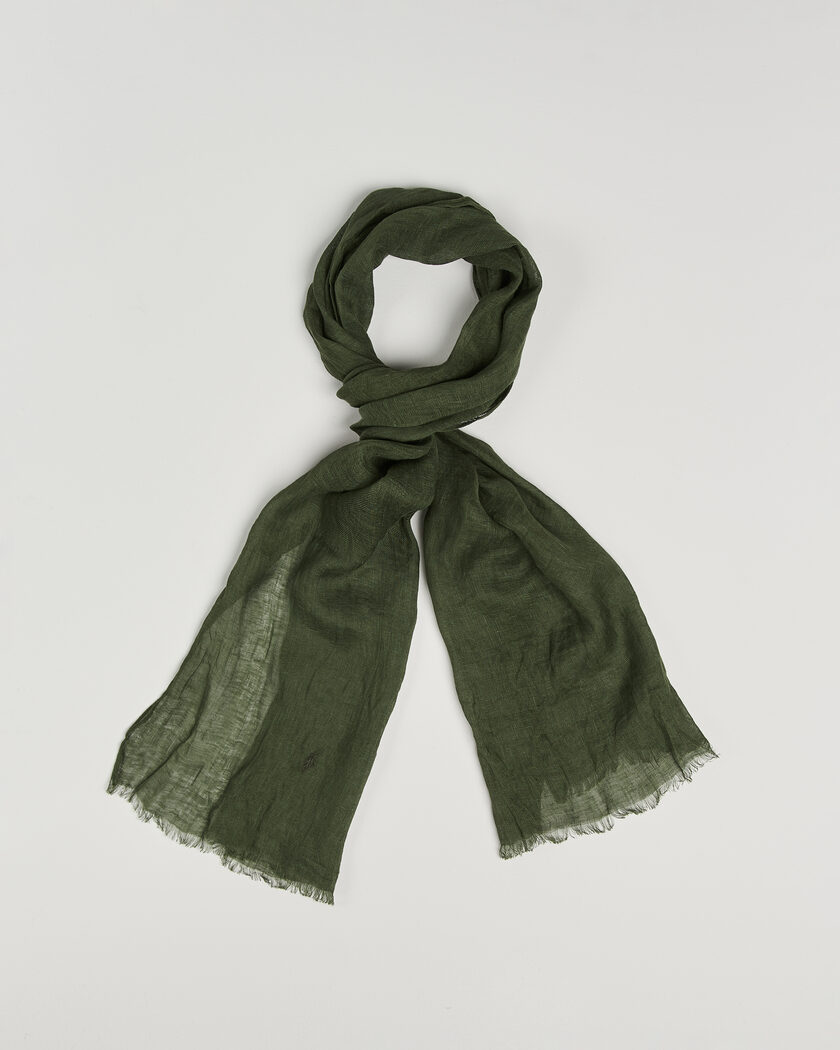 Polo Ralph Lauren Linen Scarf Supply Olive – Green