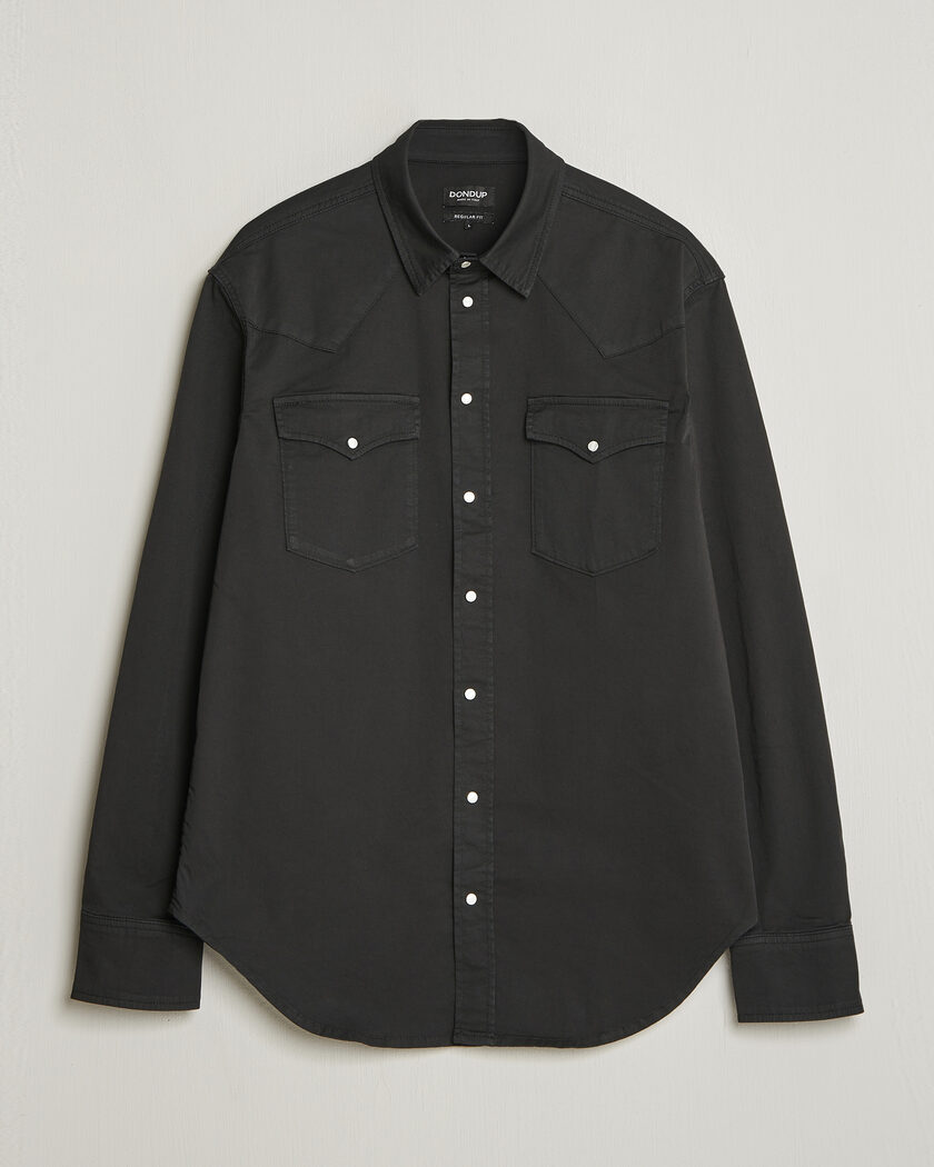 Dondup Regular Fit Shirt Washed Black – Black