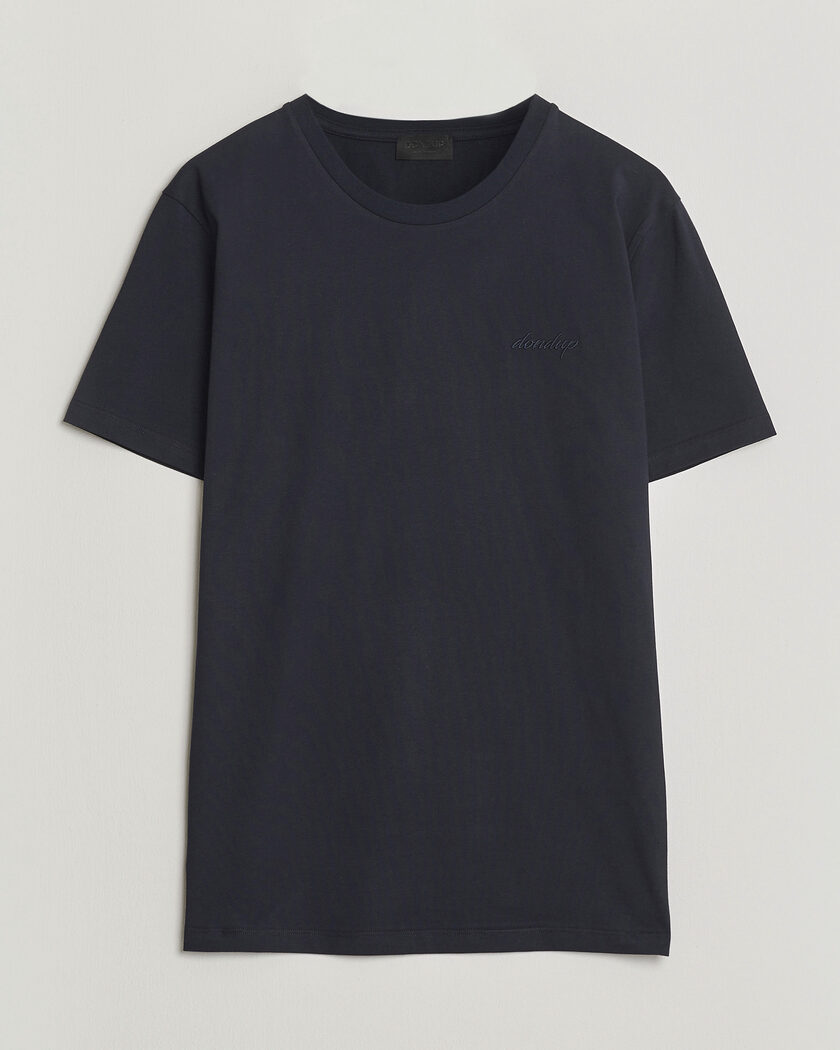 Dondup Logo Crew Neck T-Shirt Navy – Blue