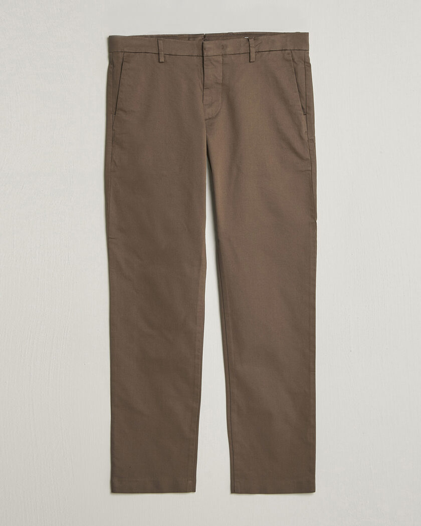 NN07 Theo Regular Fit Stretch Chinos Mable Husk – Green