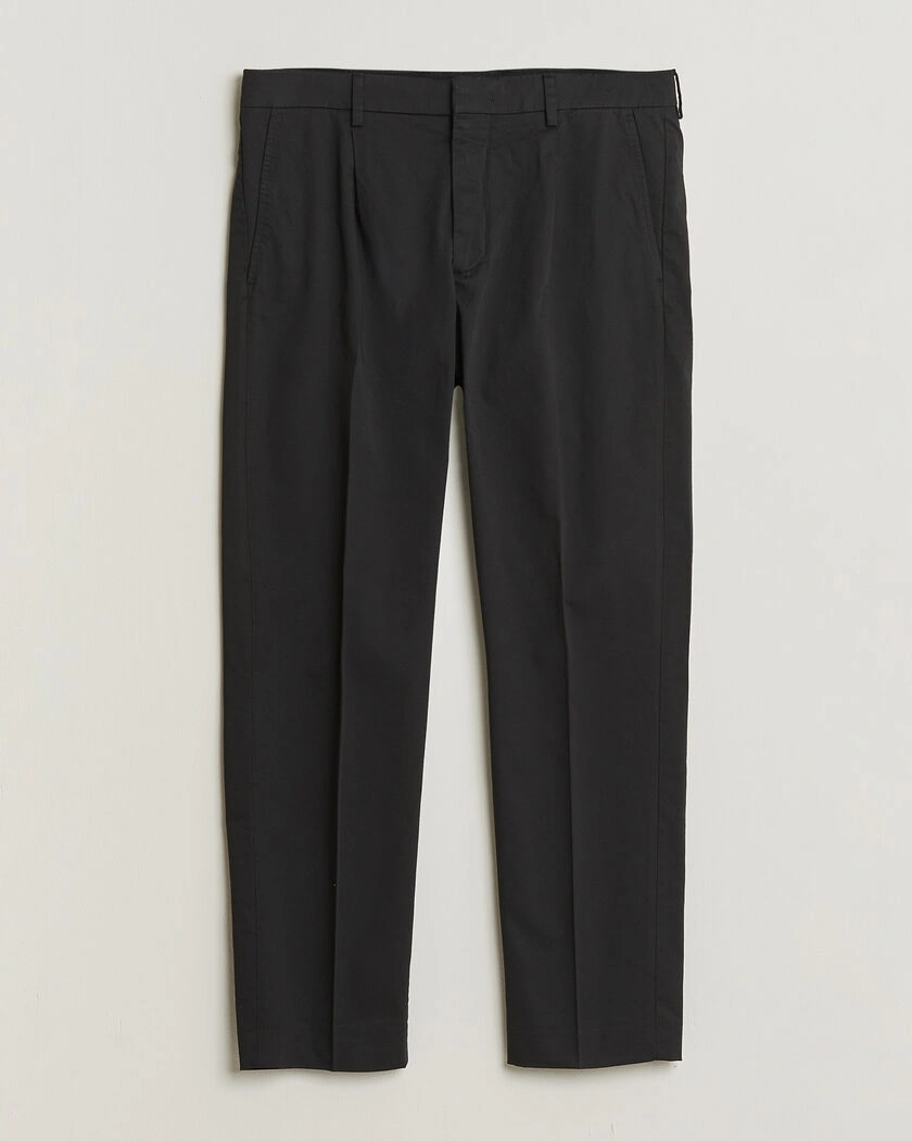 NN07 Bill Pleated Trousers Black – Black