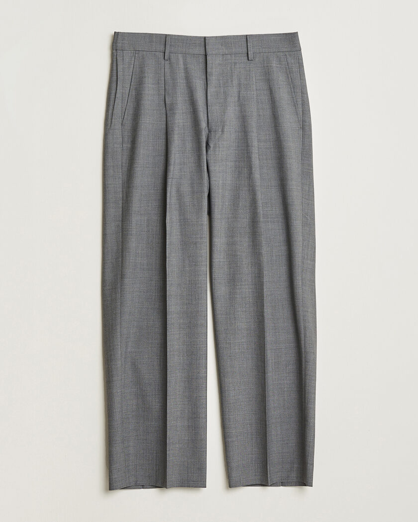 美品 INCOTEX SUPER 100s summer wool slacks Incotex Drawstring Super 100s Wool Pants Medium Grey at CareOfCarl.com