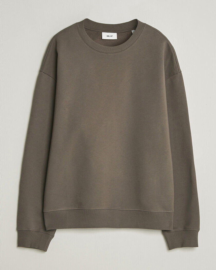 NN07 David Crew Neck Sweatshirt Mable Husk – Brown