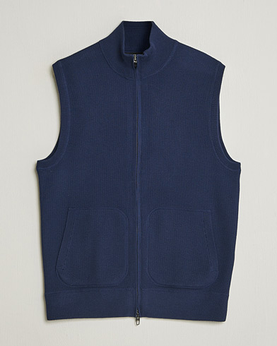 RLX Ralph Lauren Cotton Coolmax Mockneck Vest Refined Navy – Blue