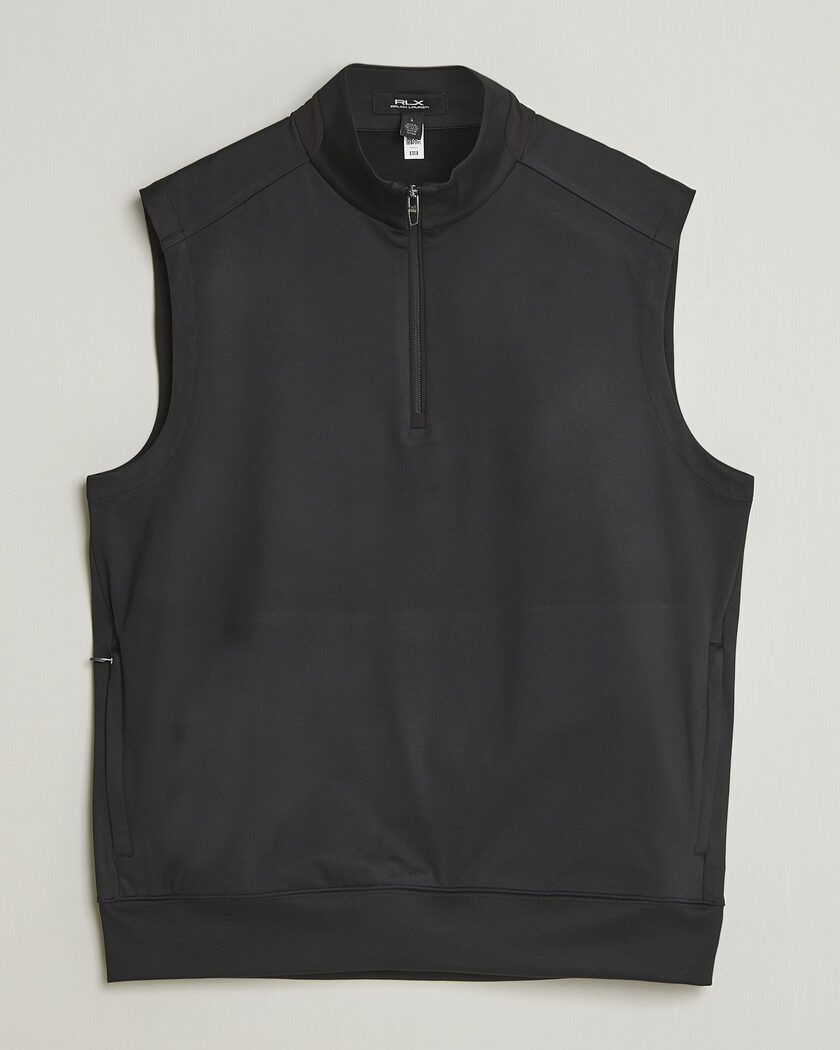 RLX Ralph Lauren Half-Zip Luxury Jersey Vest Polo Black – Black