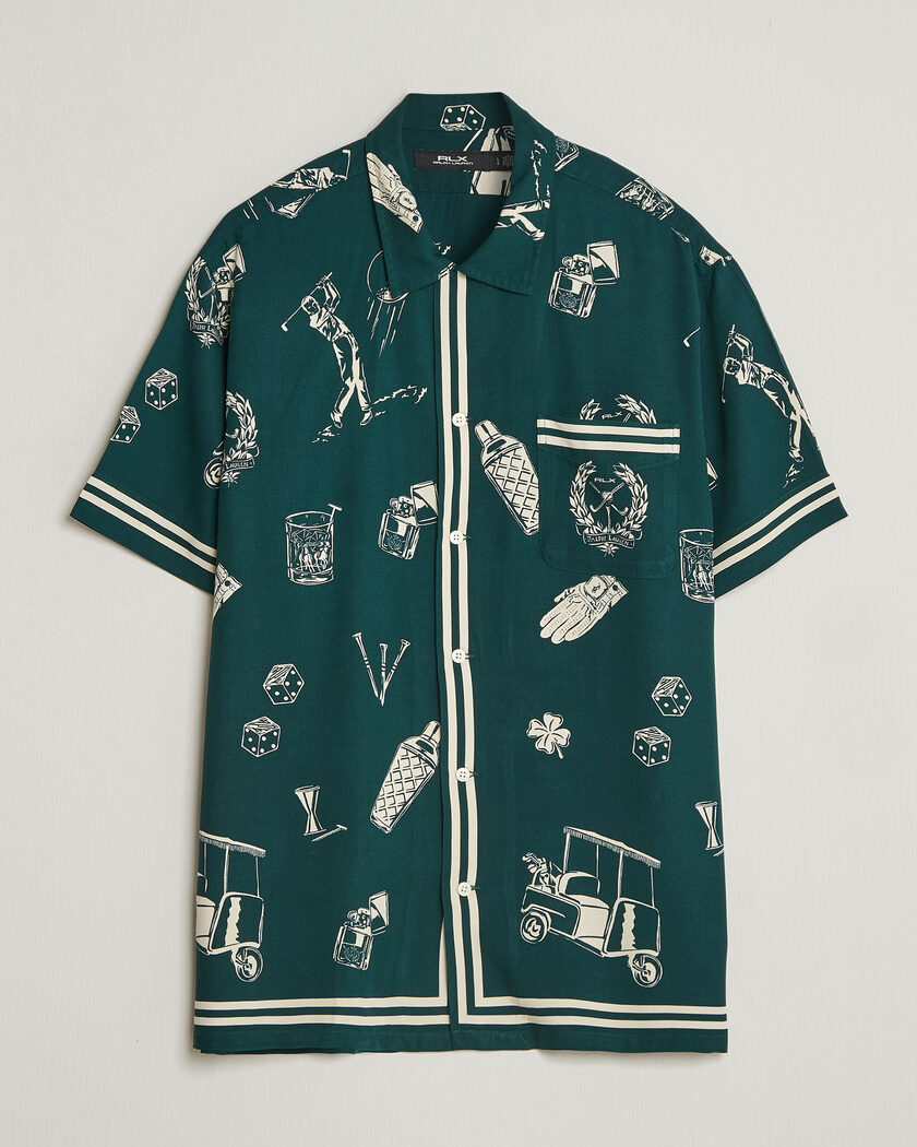 RLX Ralph Lauren Short Sleeve Golf Shirt Par-Tee on the Greens – Green