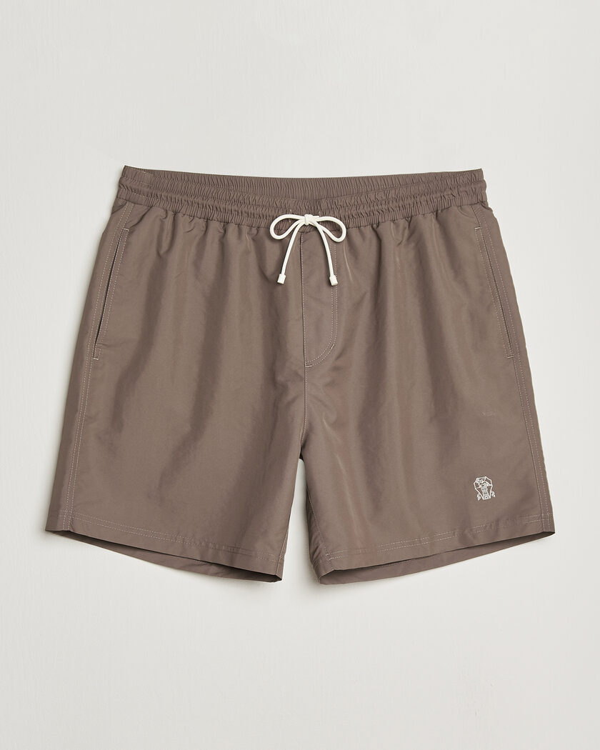 Brunello Cucinelli Nylon Swim Trunks Brown – Brown