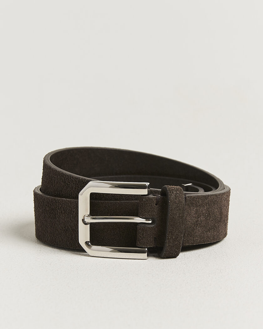 Brunello Cucinelli Classic Belt Brown Suede – Brown