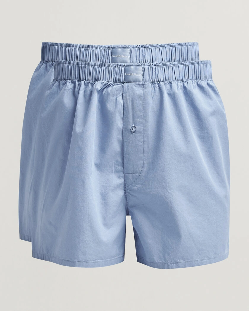 Bread & Boxers 2-Pack Boxer Shorts Air Blue – Blue