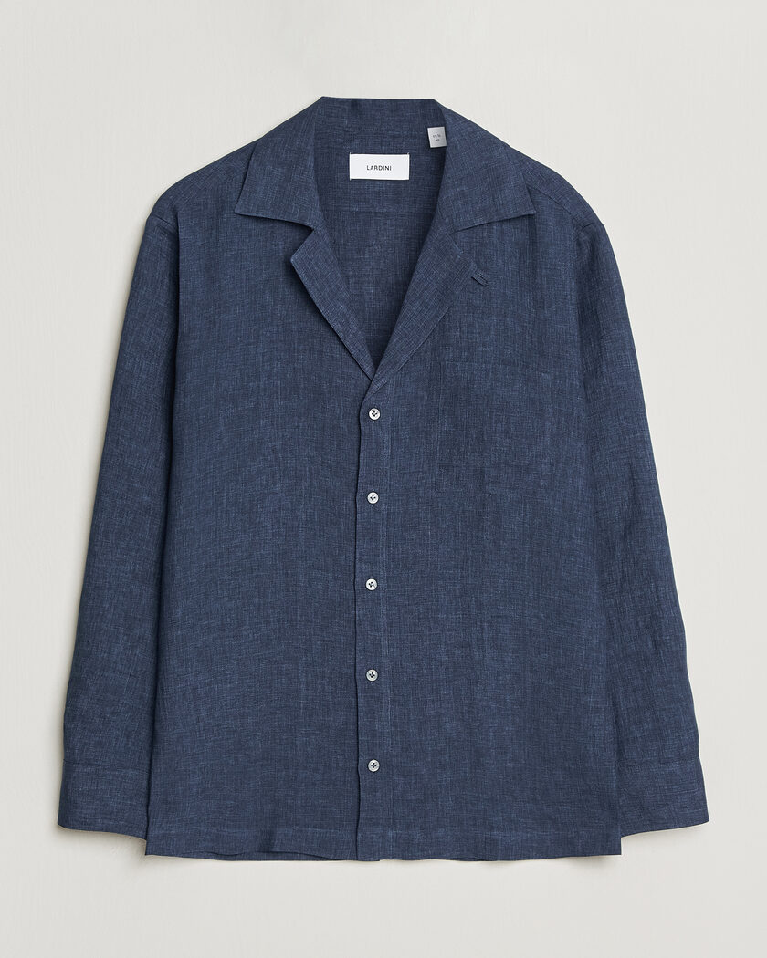 Zegna Slim Fit Linen Shirt Olive at CareOfCarl.com