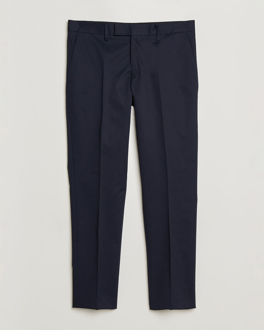 Lardini Lyon Cotton Twill Stretch Trousers Navy – Blue