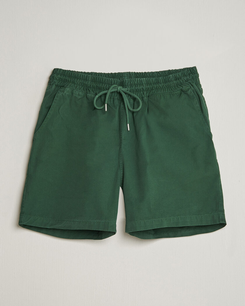 Colorful Standard Classic Organic Twill Drawstring Shorts Emerald Green – Green