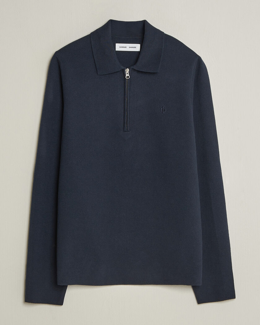 Colorful Standard Classic Organic Half-Zip Navy Blue at CareOfCarl.com