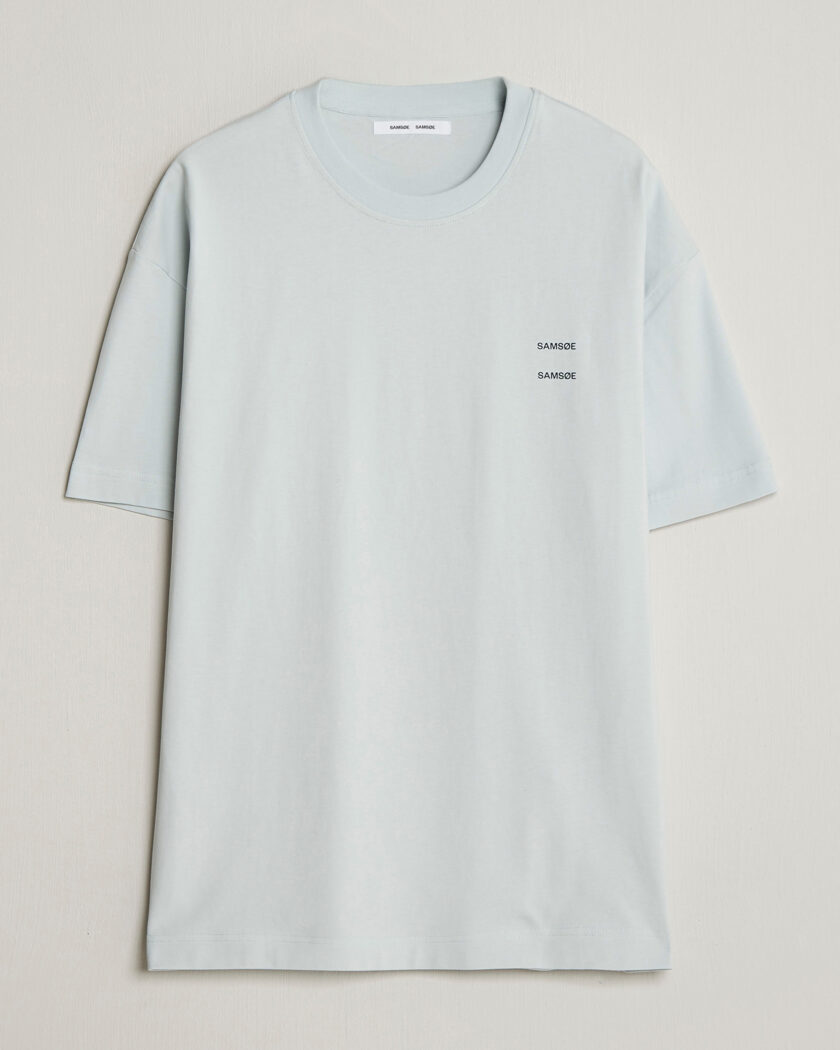 Samsøe Samsøe Joel Organic Cotton T-Shirt Skywriting – Blue