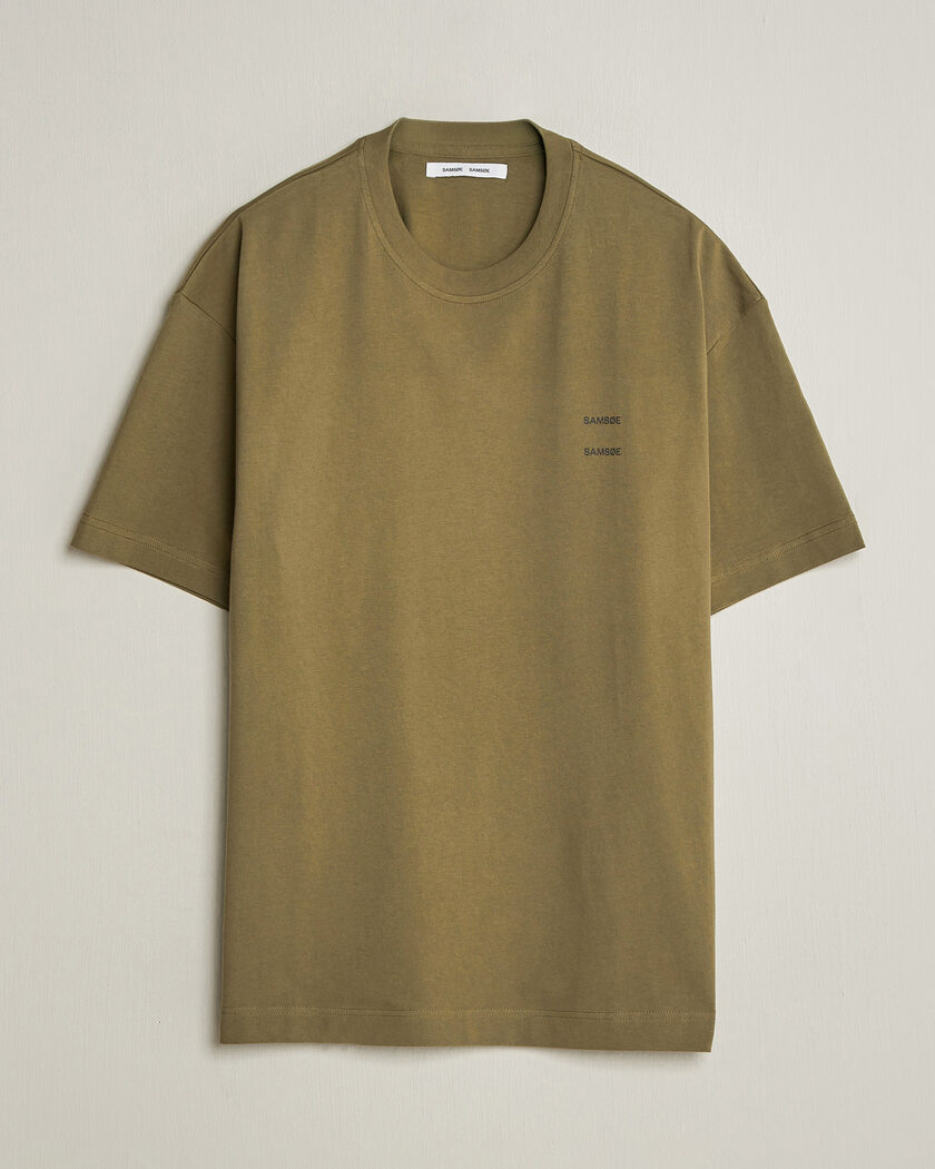 Samsøe Samsøe Joel Organic Cotton T-Shirt Burnt Olive – Green