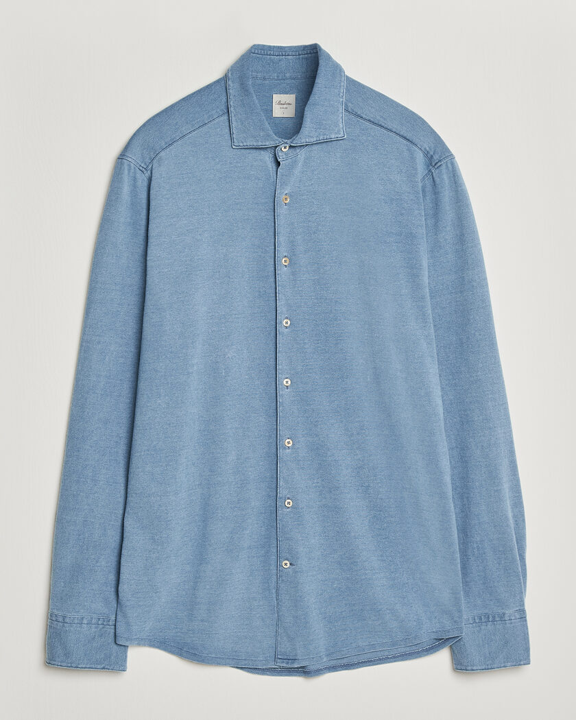 Stenströms Jersey Denim Shirt Blue – Blue