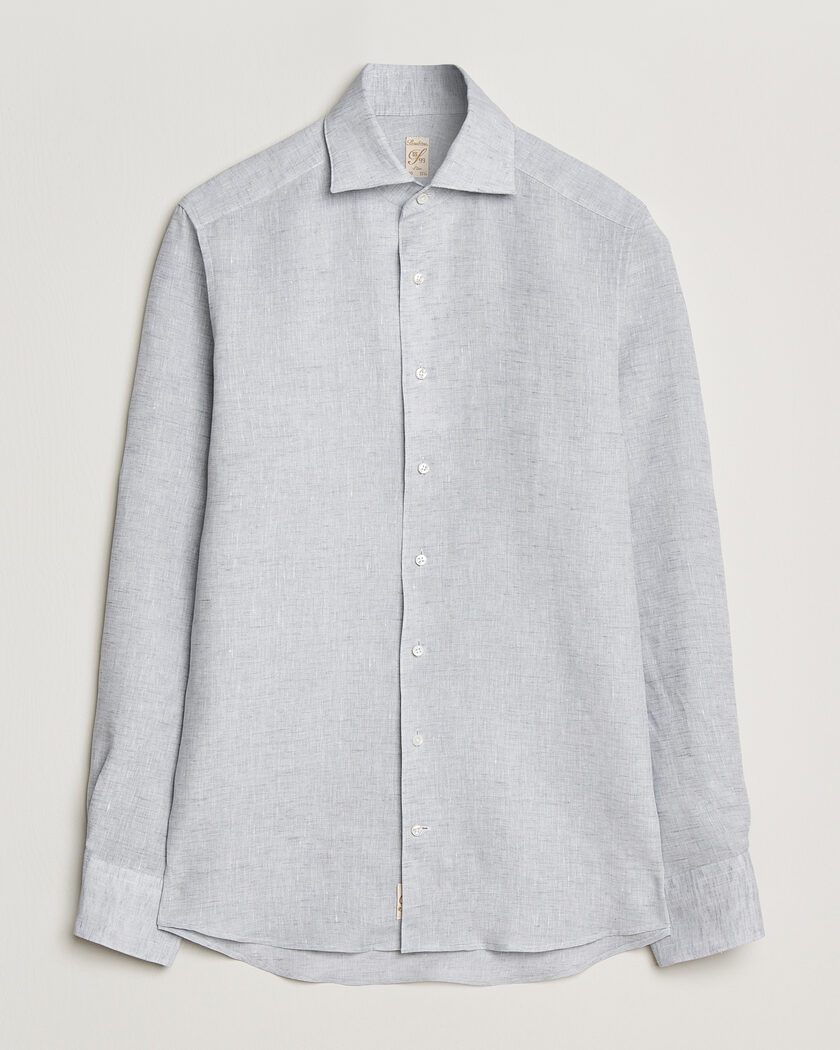 Stenströms 1899 Linen One Piece Collar Shirt Grey – Grey
