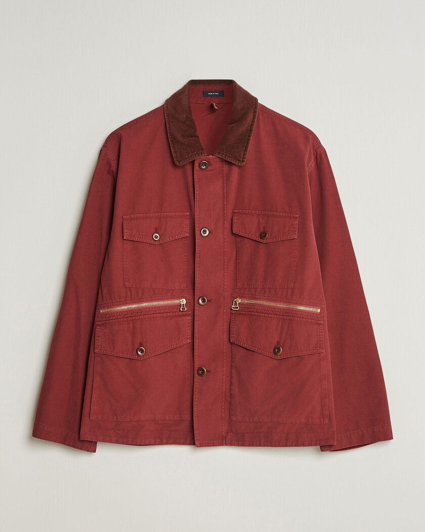 Drake's Hiking Jacket Washed Red – Red