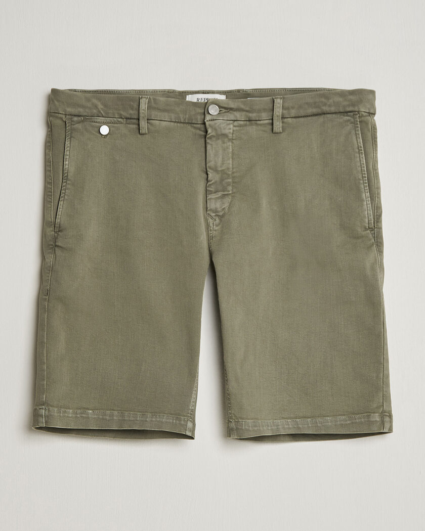 RRL Officers Flat Shorts New Military Khaki at CareOfCarl.com