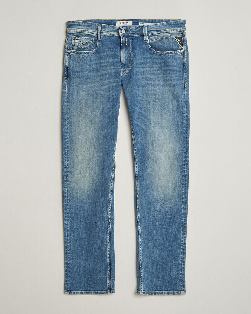 Replay Rocco Comfort Fit Stretch Eco Plus Jeans Medium Blue – Blue