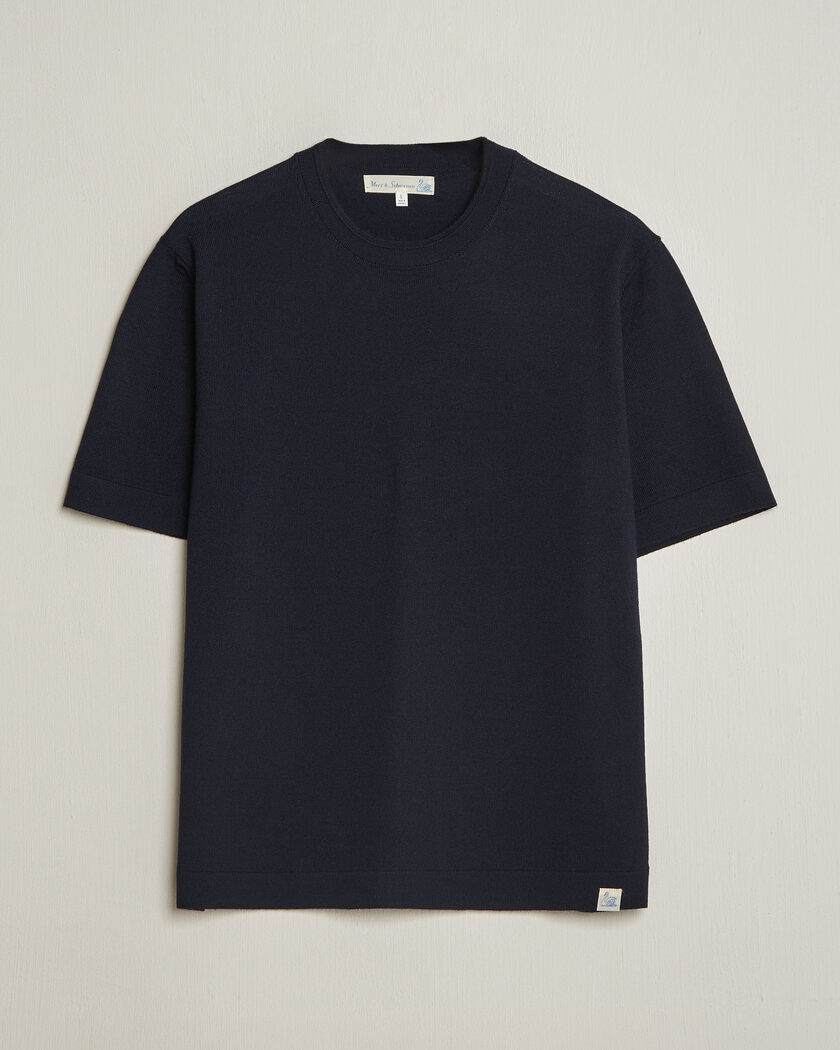 Stone Island Garment Dyed Cotton Jersey T-Shirt Navy at CareOfCarl.com