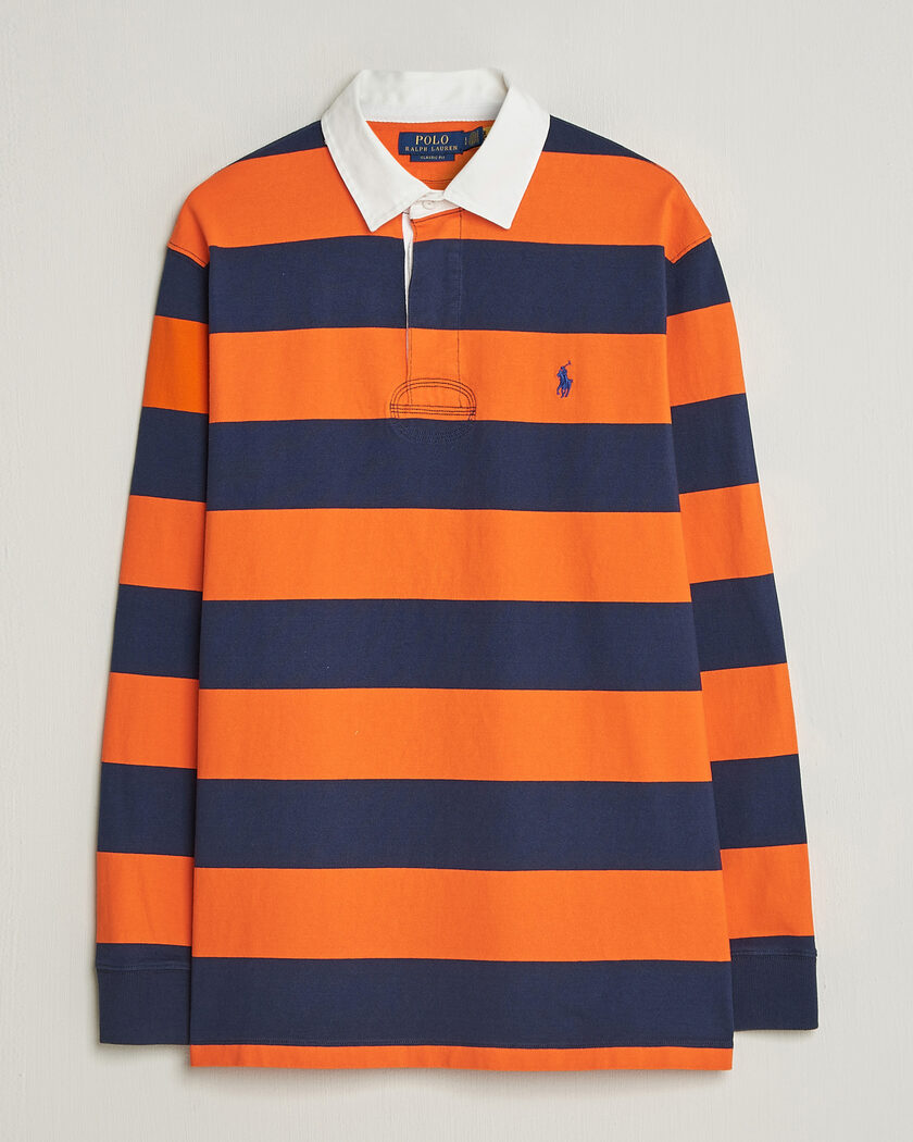 Polo Ralph Lauren Jersey Striped Rugger Sailing Orange/Newport Navy – Orange