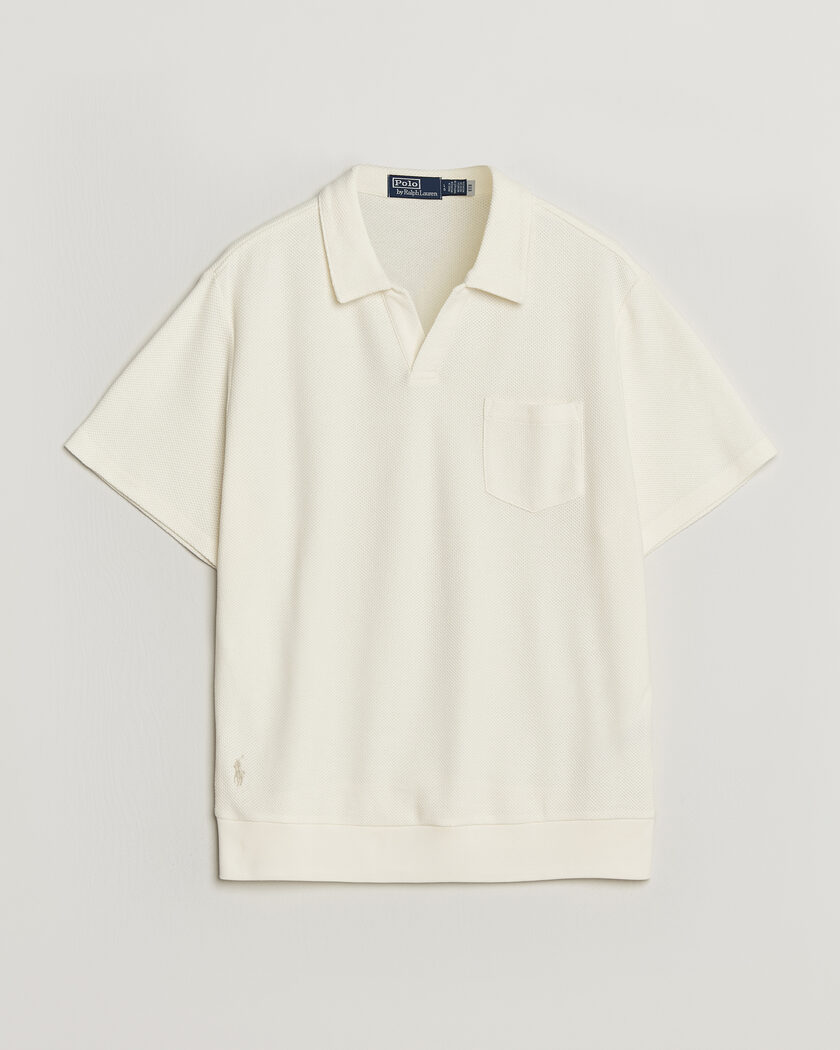 John Smedley Adrian Slim Fit Sea Island Polo Parchment at