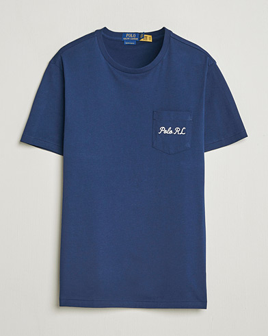 AMI Paris Logo T-Shirt Navy Blue at CareOfCarl.com
